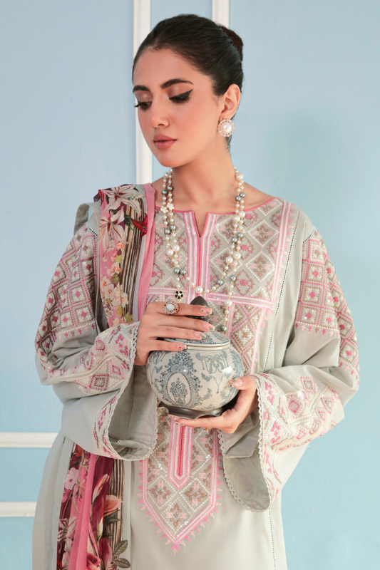 3 PC Stitched | Embroidered Suit