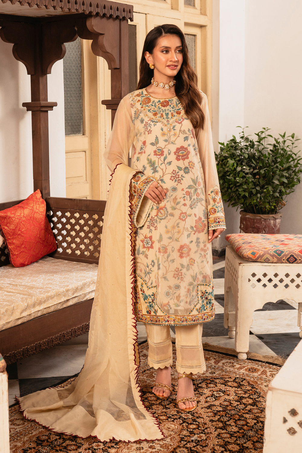3 PC Stitched | Formal Embroidered Suit