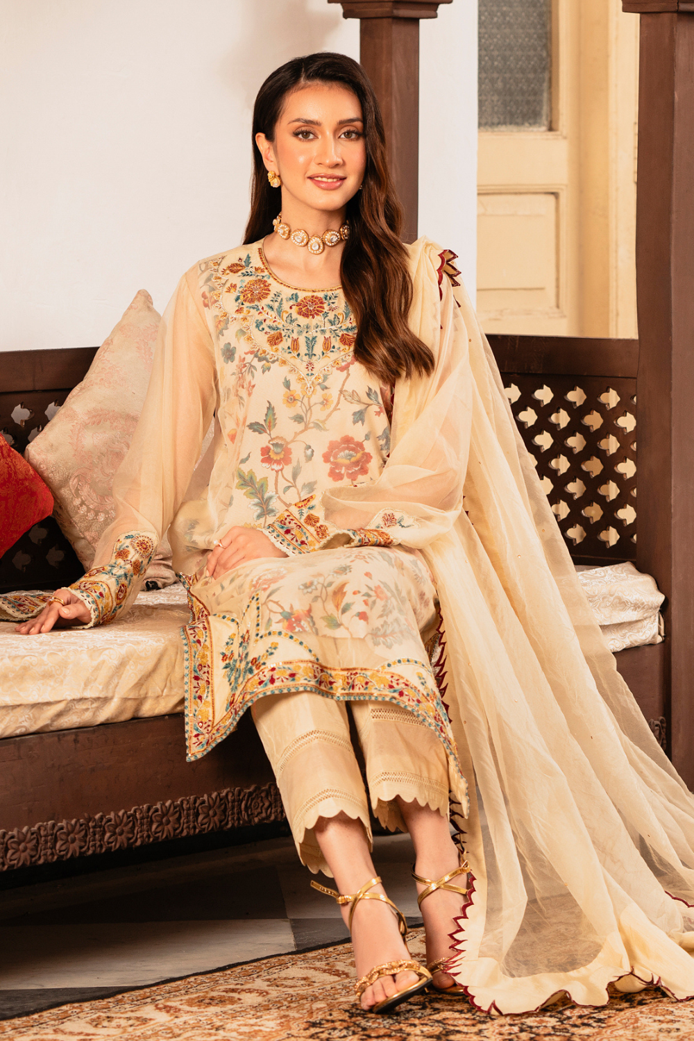 3 PC Stitched | Formal Embroidered Suit