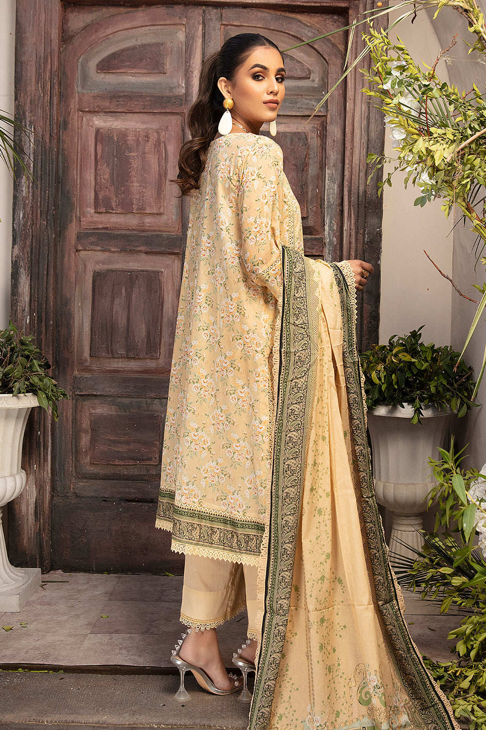 3 PC Unstitched | Printed Shirt + Printed Dupatta + Dyed Trouser