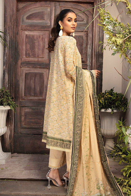 3 PC Unstitched | Printed Shirt + Printed Dupatta + Dyed Trouser