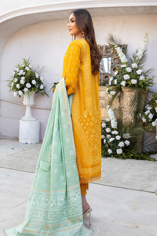 3 PC Unstitched | Printed Shirt + Printed Dupatta + Dyed Trouser