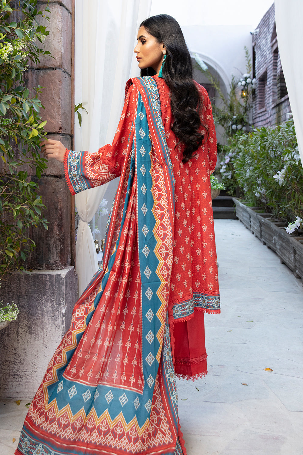 3 PC Unstitched | Printed Shirt + Printed Dupatta + Dyed Trouser