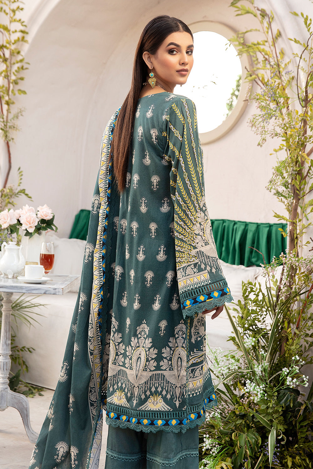 3 PC Unstitched | Printed Shirt + Printed Dupatta + Dyed Trouser