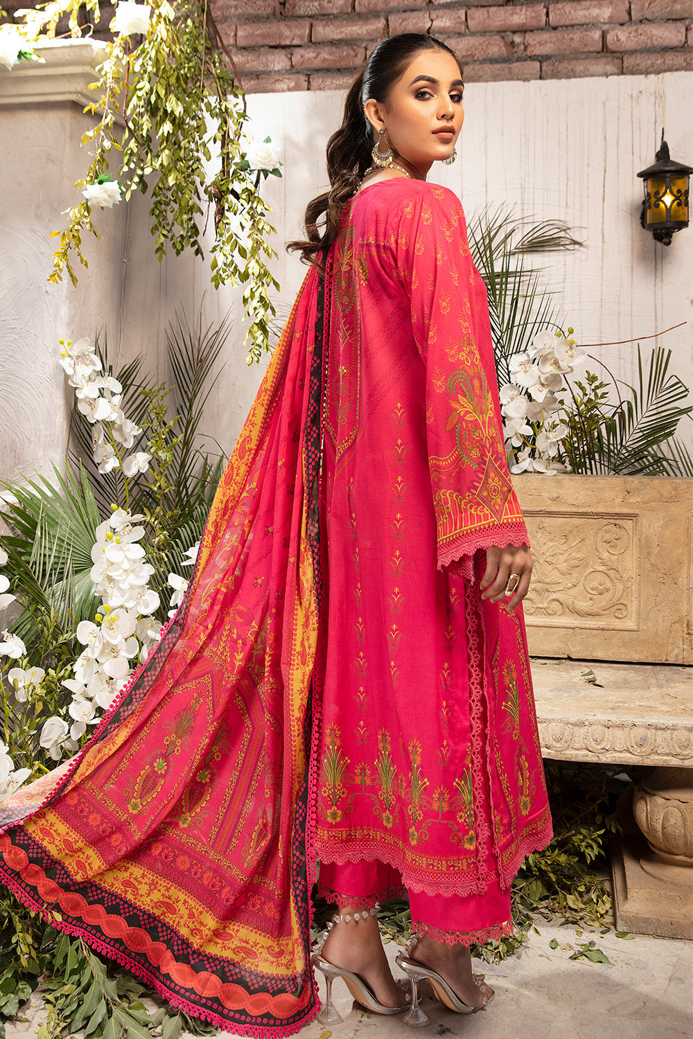 3 PC Unstitched | Printed Shirt + Printed Dupatta + Dyed Trouser