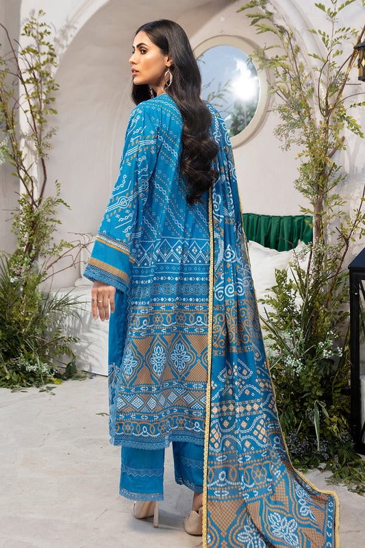 3 PC Unstitched | Printed Shirt + Printed Dupatta + Dyed Trouser