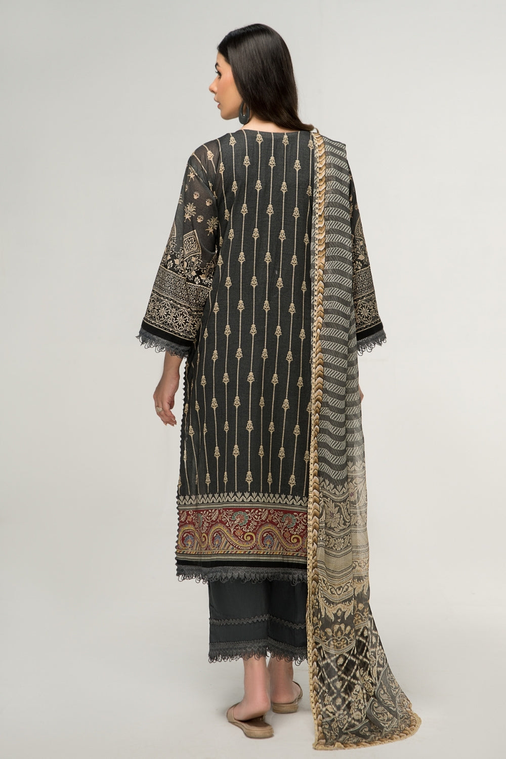 2 PC Unstitched | Digital Printed Shirt + Digital Printed Chiffon Duppata