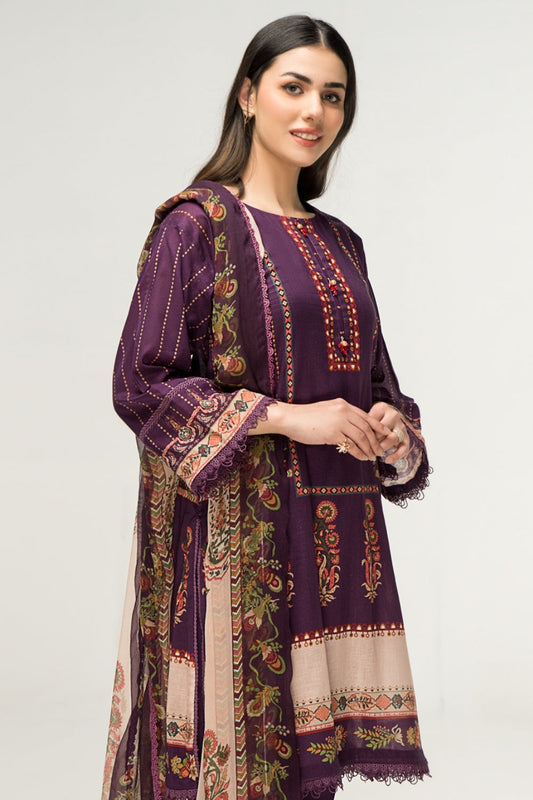 2 PC Unstitched | Digital Printed Shirt + Digital Printed Chiffon Duppata