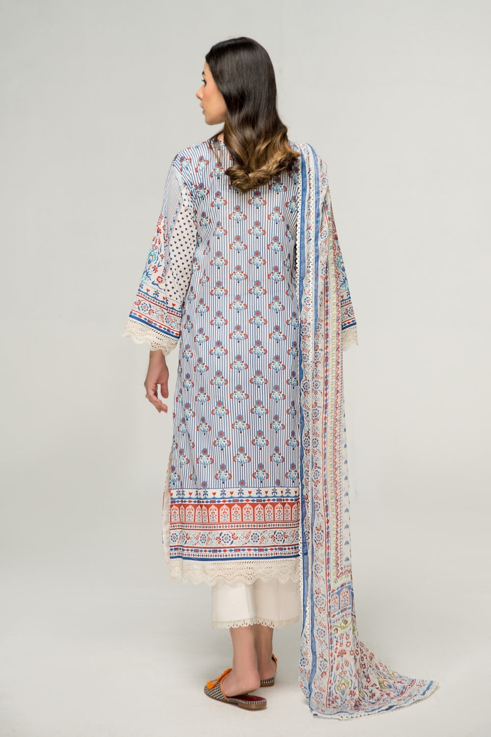 2 PC Unstitched | Digital Printed Shirt + Digital Printed Chiffon Duppata