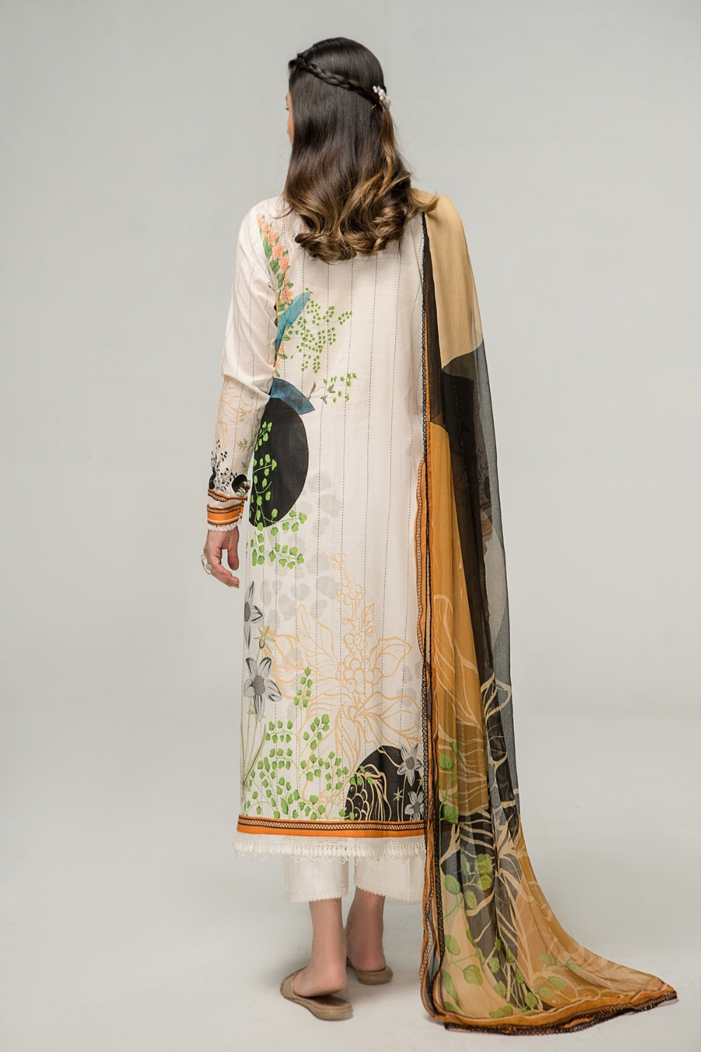 2 PC Unstitched | Digital Printed Shirt + Digital Printed Chiffon Duppata