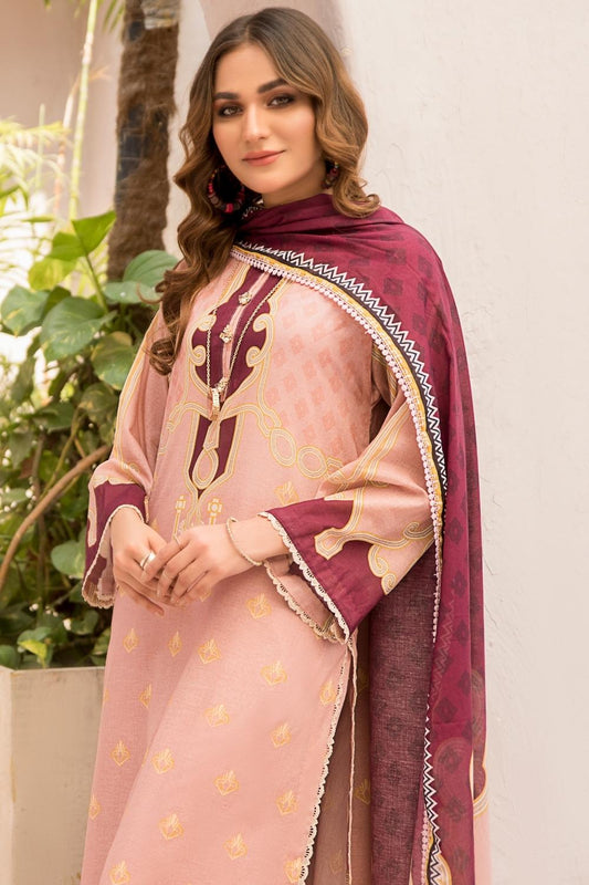 3 PC Unstitched | Digital Printed Shirt + Digital Printed Dupatta + Dyed Cambric Trouser