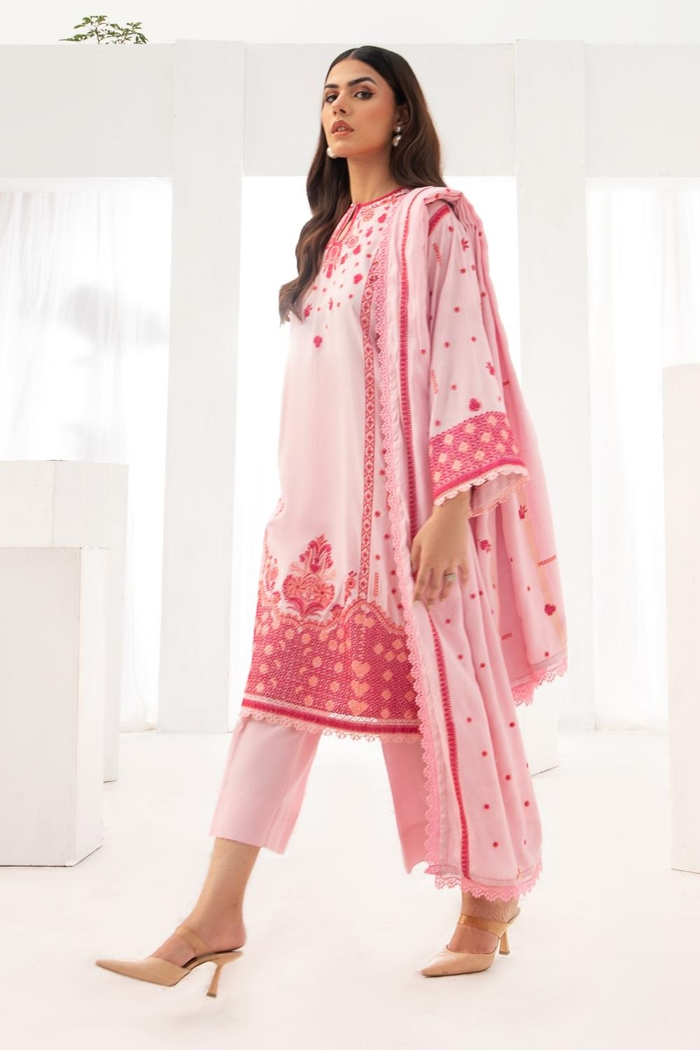 3PC Unstitched |Embroidered Karandi Shirt+ Jacquard Shawl+ Trouser