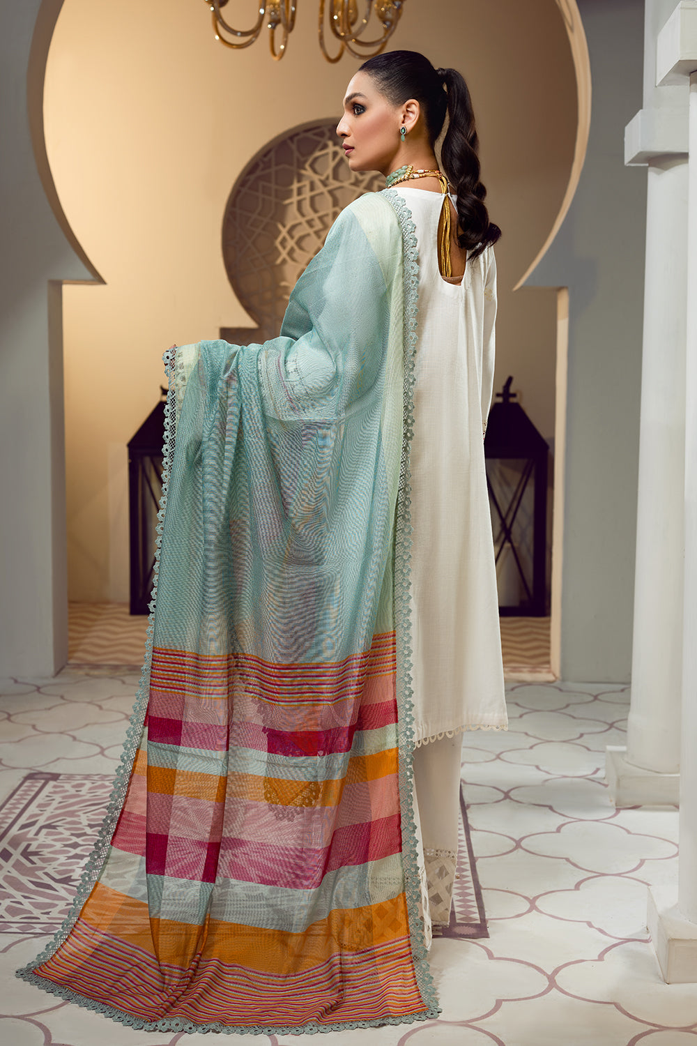 3 PC Unstitched Premium | Emboridered Shirt + Printed Dupatta + Dyed Trouser