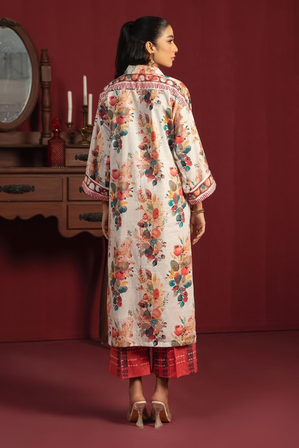 2PC Unstitched |Printed Khaddar Shirt + Trouser