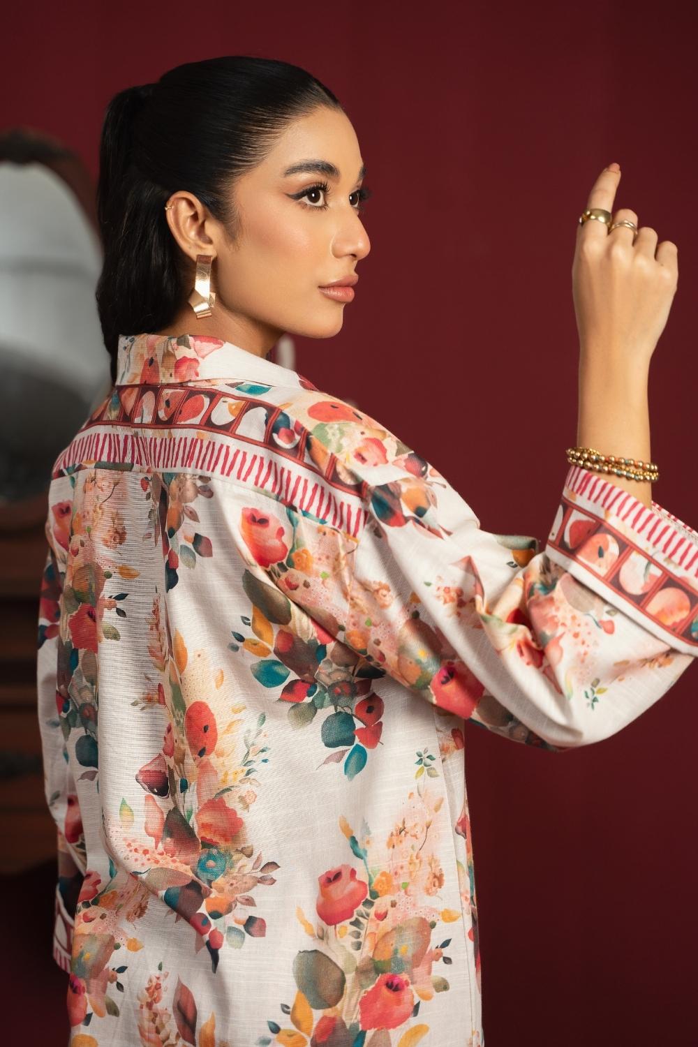 2PC Unstitched |Printed Khaddar Shirt + Trouser