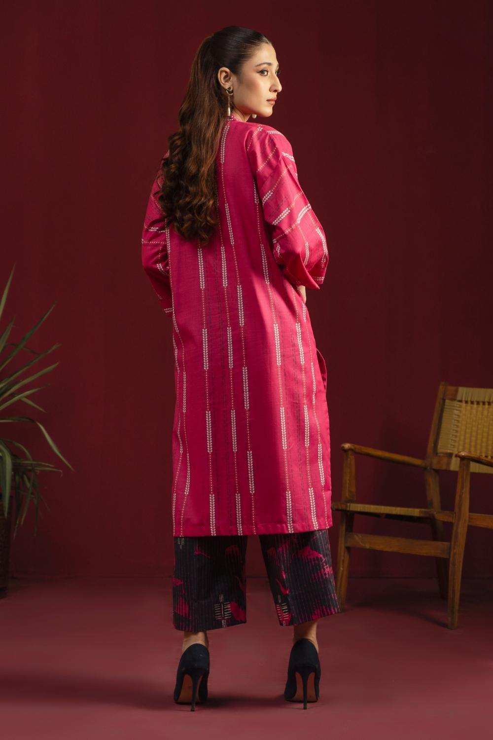 2PC Unstitched |Printed Khaddar Shirt + Trouser