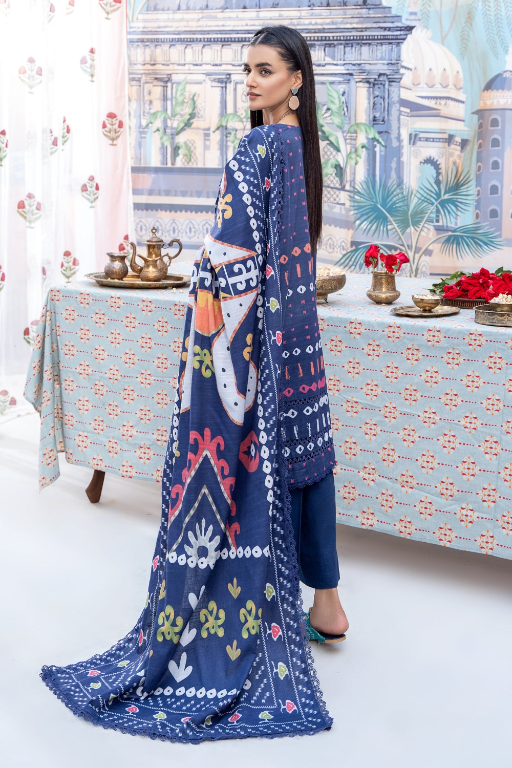 3PC Unstitched |Printed Khaddar Suit