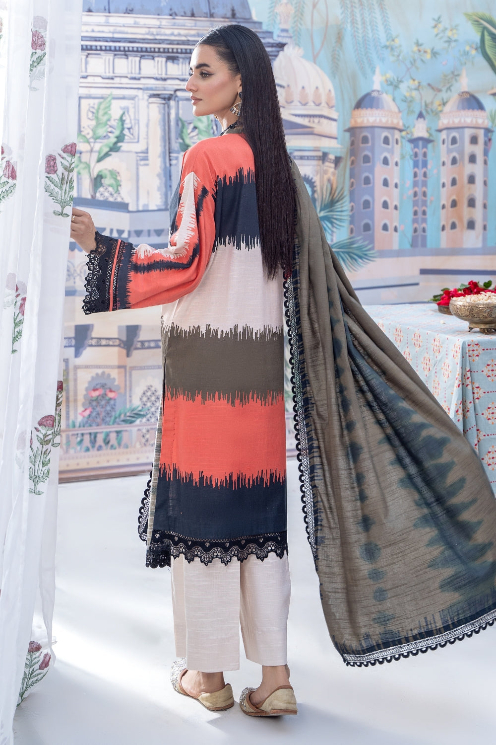 3PC Unstitched |Printed Khaddar Suit