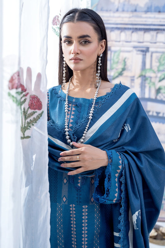 3PC Unstitched |Printed Khaddar Suit