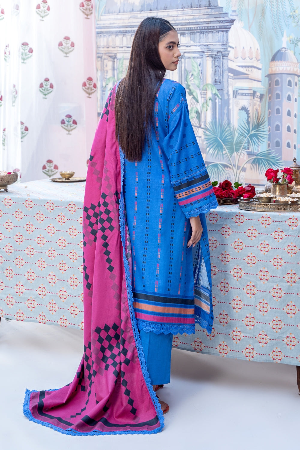 3PC Unstitched |Printed Khaddar Suit