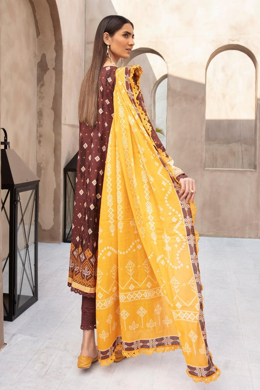 3 PC Unstitched | Printed Shirt + Printed Dupatta + Dyed Trouser