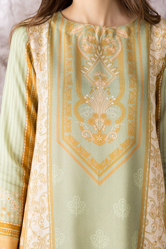 2 PC Unstitched | Printed Karandi Shirt + Dupatta