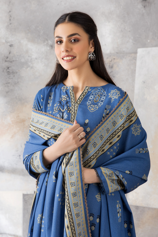3 PC Unstitched | Karandi Printed Suit
