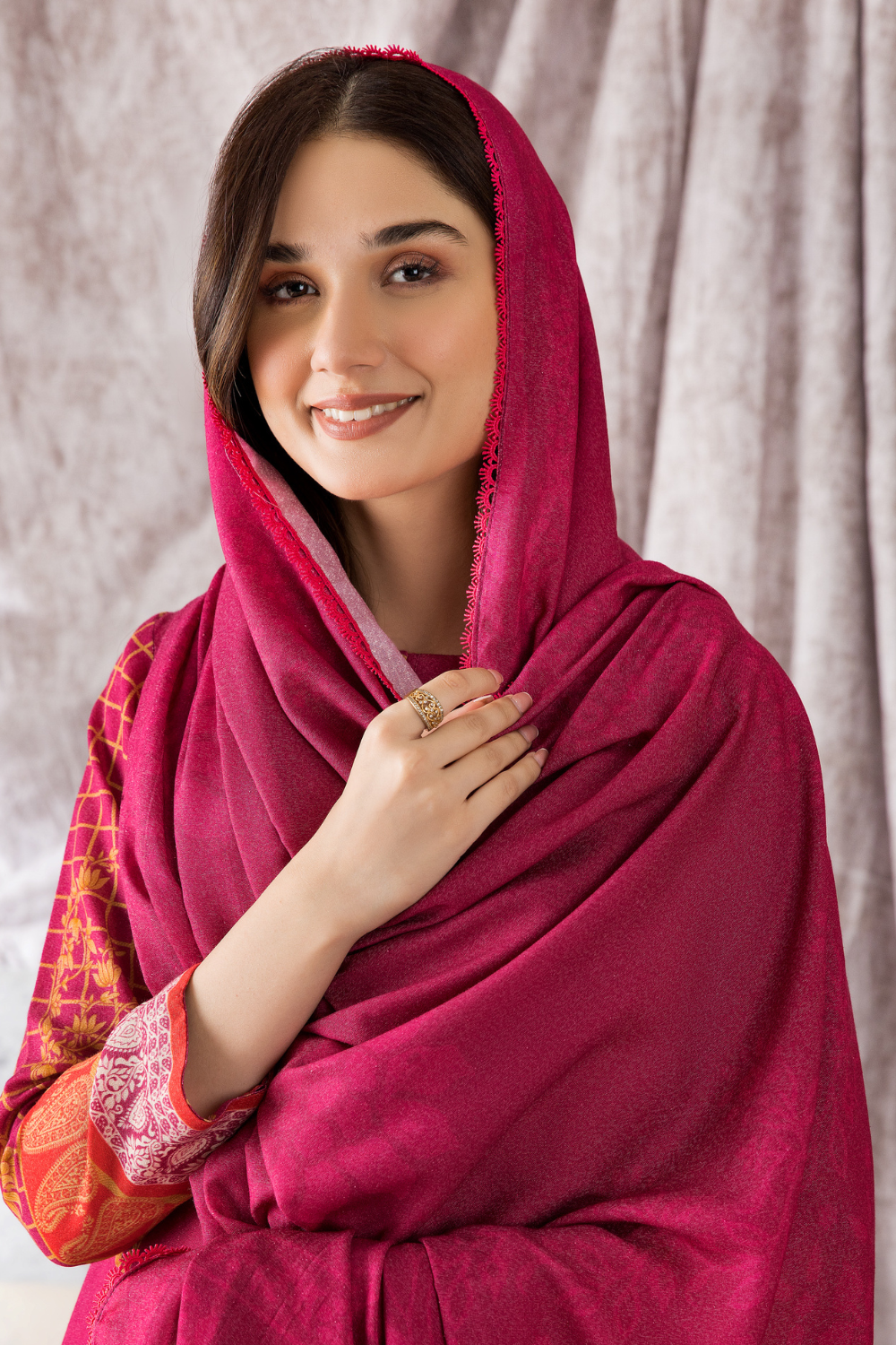 2 PC Unstitched | Printed Karandi Shirt + Dupatta