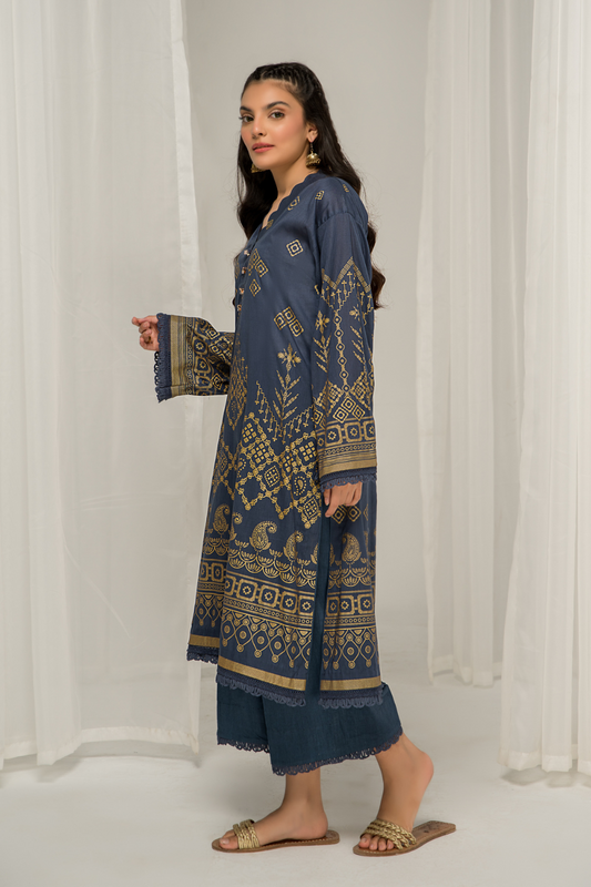 1 PC Unstitched | Printed Lawn Shirt