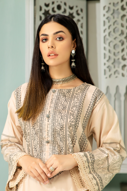 2 PC Unstitched | Printed Lawn Shirt + Cambric Trouser