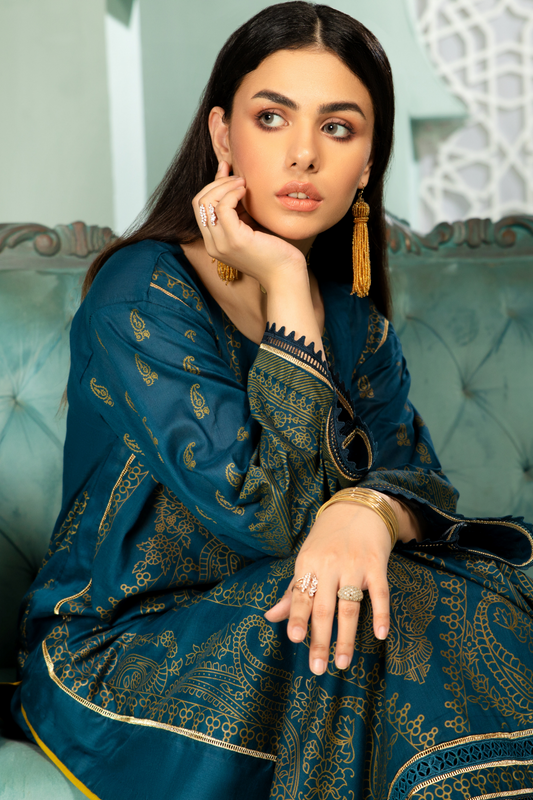 2 PC Unstitched | Printed Lawn Shirt + Cambric Trouser