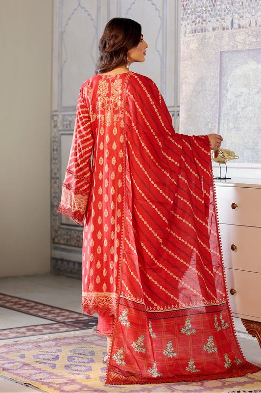 3 PC Unstitched | Printed Shirt + Printed Dupatta + Dyed Trouser