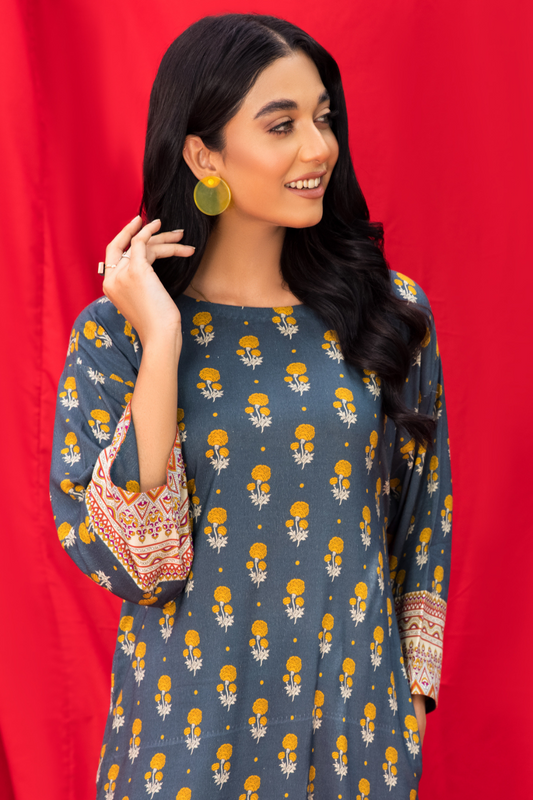 2 PC Unstitched | Printed Linen Suit