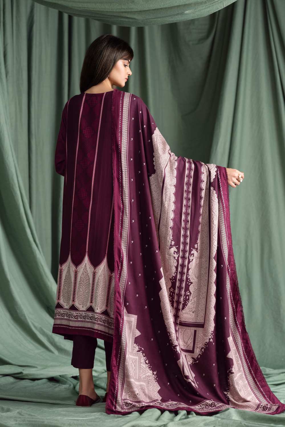 3PC Unstitched | Printed Linen Suit