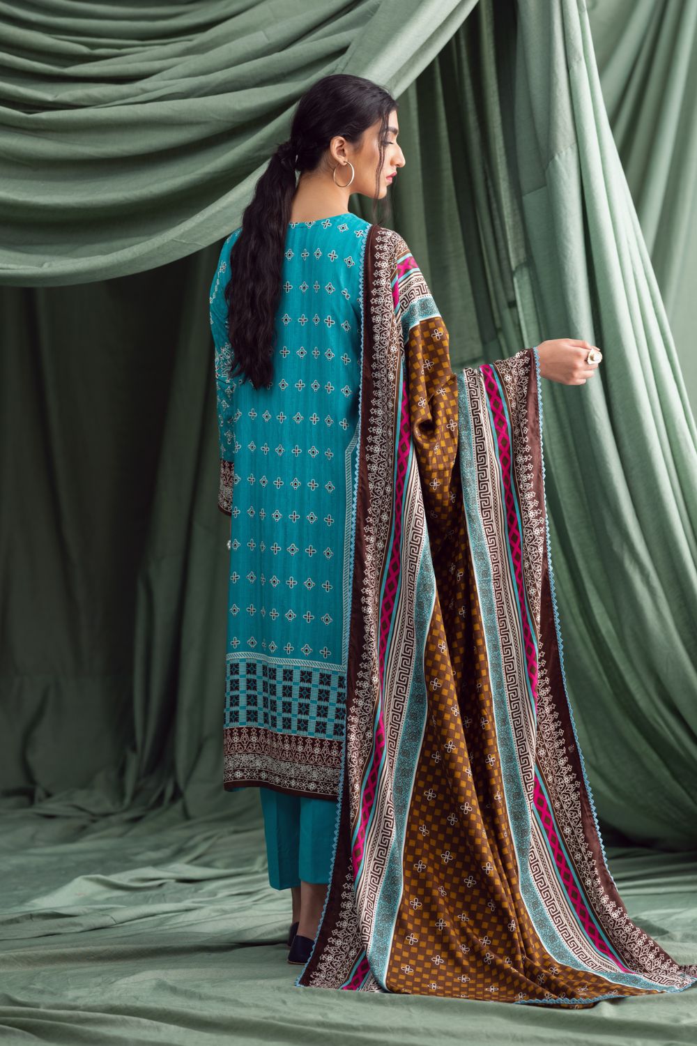 3PC Unstitched | Printed Linen Suit