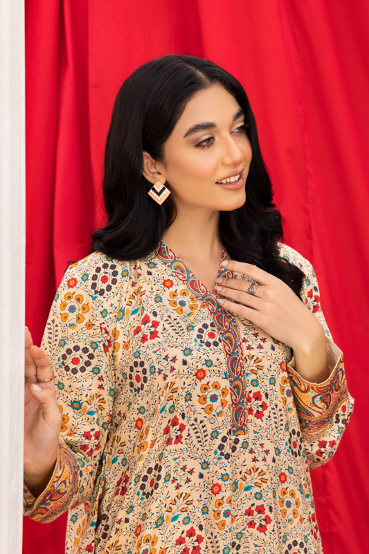 2 PC Unstitched | Printed Linen Suit