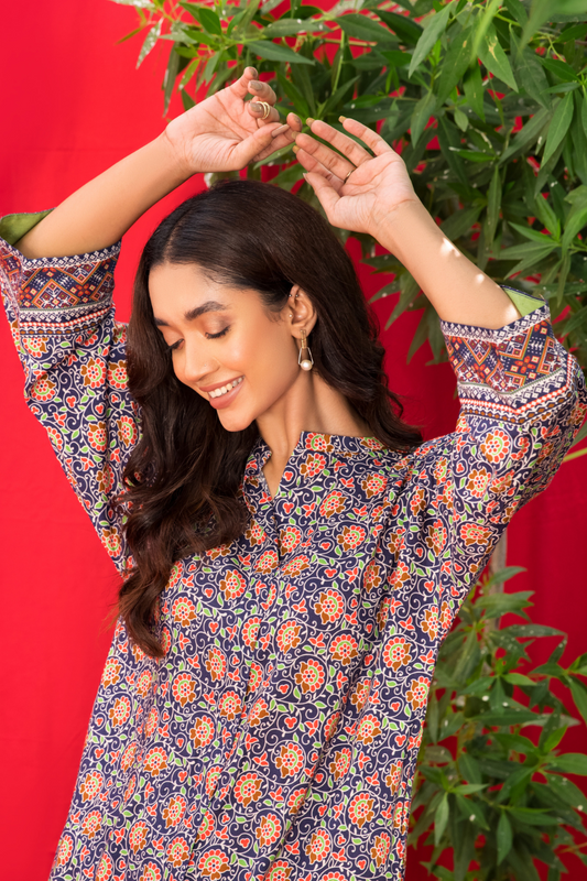 2 PC Unstitched | Printed Linen Suit