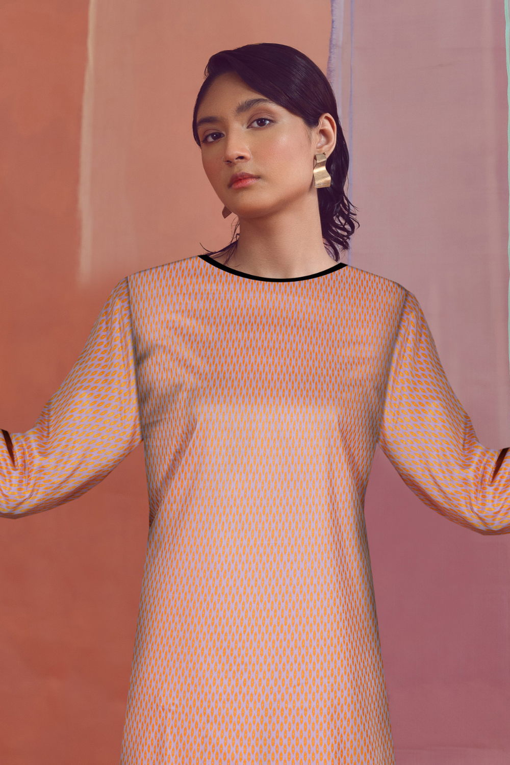 2 PC Unstitched | Printed Linen Shirt + Trouser