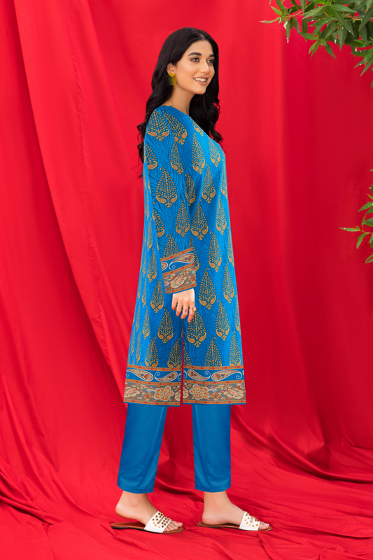 2 PC Unstitched | Printed Linen Suit