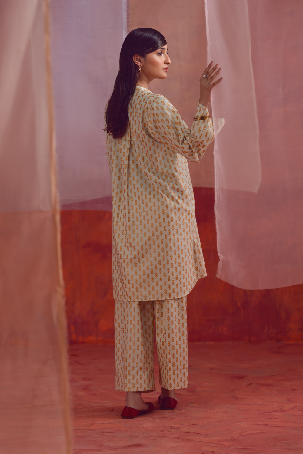 2 PC Unstitched | Printed Linen Shirt + Trouser