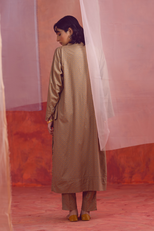 2 PC Unstitched | Printed Linen Shirt + Trouser