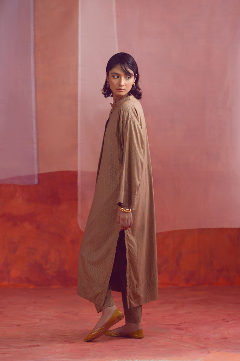 2 PC Unstitched | Printed Linen Shirt + Trouser