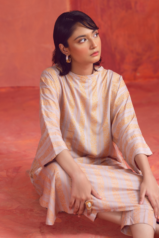 2 PC Unstitched | Printed Linen Shirt + Trouser