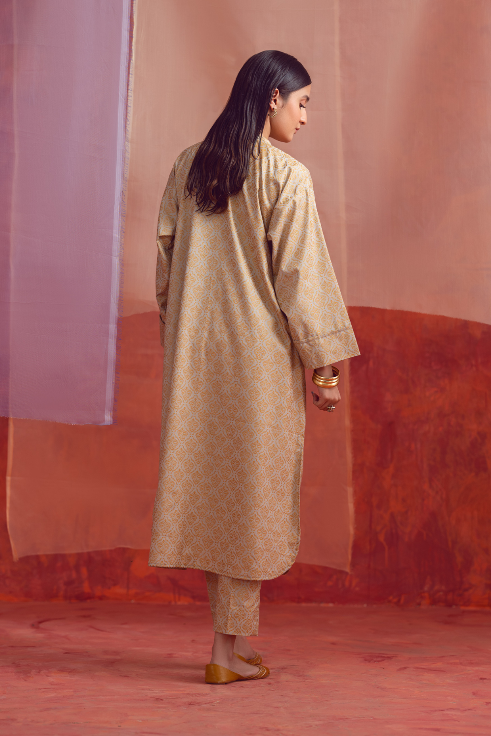 2 PC Unstitched | Printed Linen Shirt + Trouser