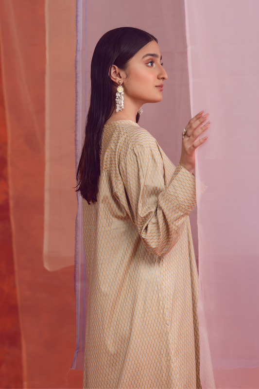 2 PC Unstitched | Printed Linen Shirt + Trouser