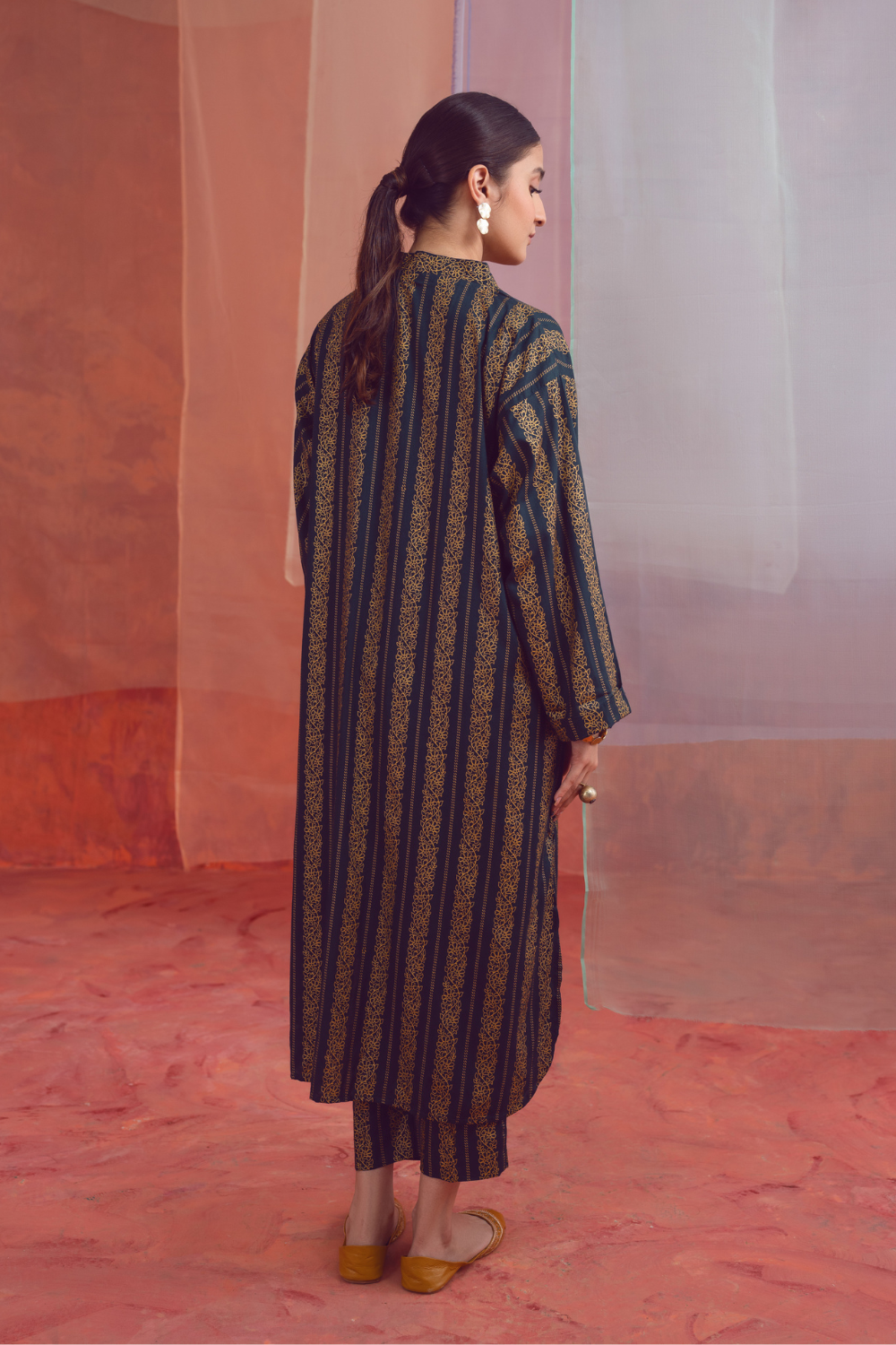 2 PC Unstitched | Printed Linen Shirt + Trouser