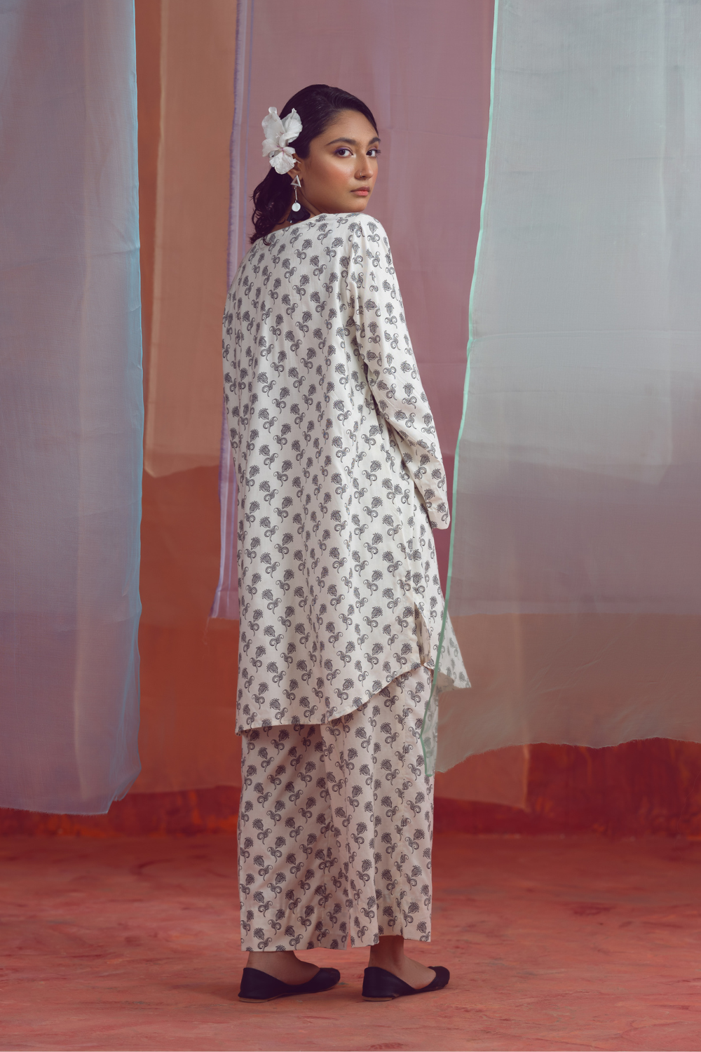 2 PC Unstitched | Printed Linen Shirt + Trouser