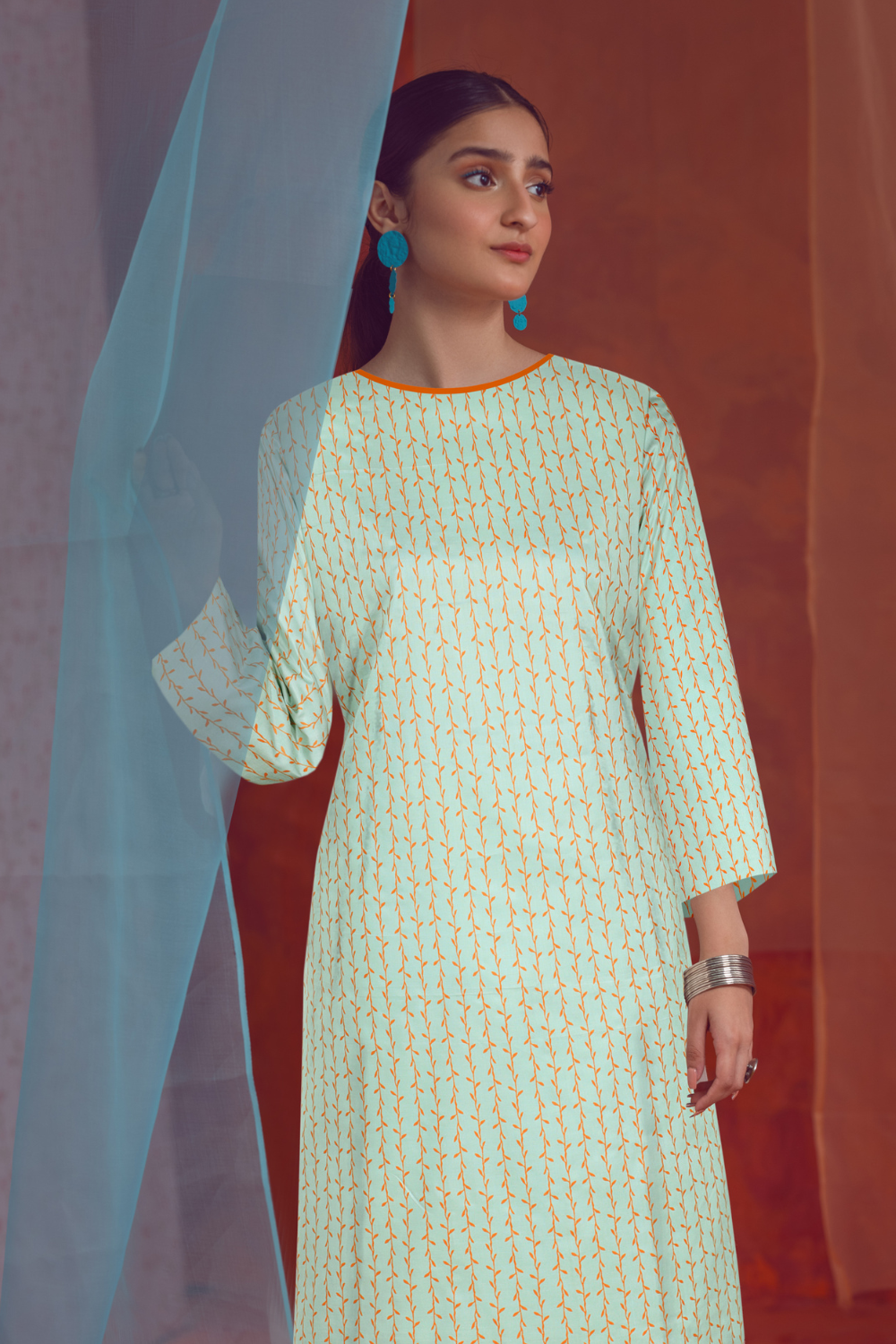 2 PC Unstitched | Printed Linen Shirt + Trouser