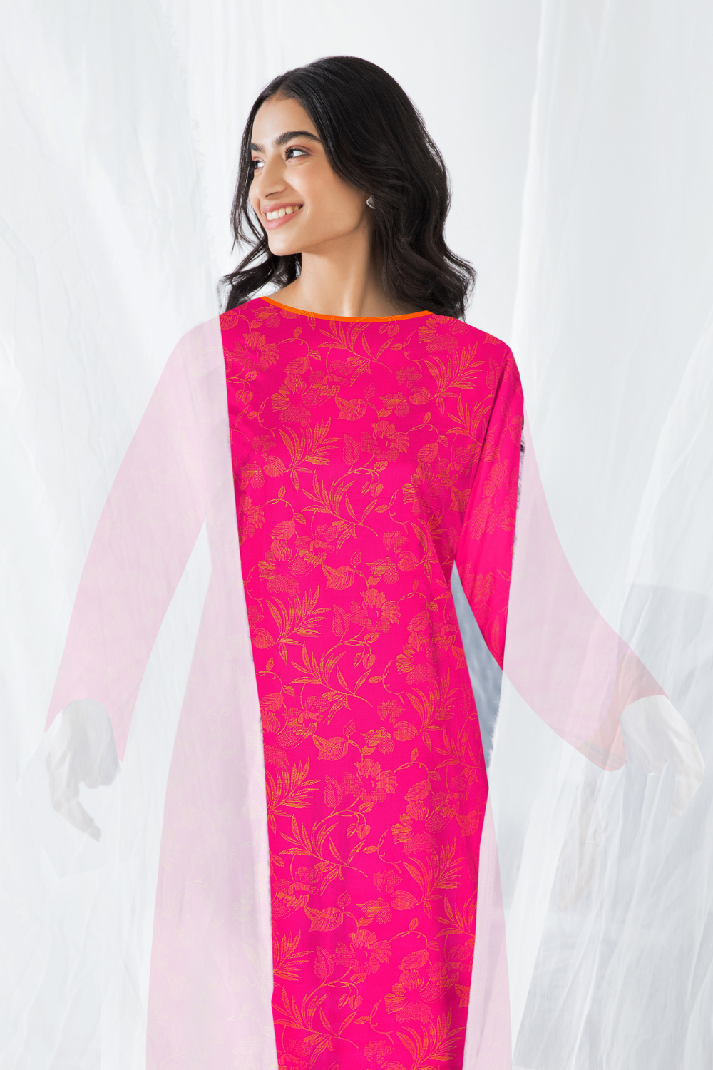 2 PC Unstitched | Printed Linen Shirt + Trouser