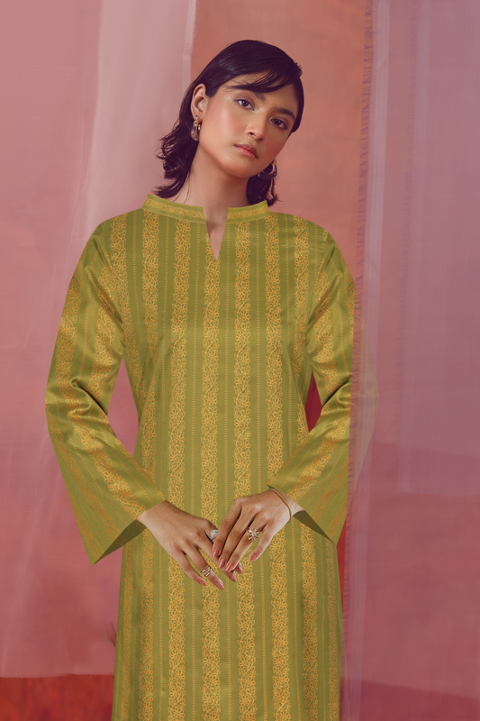 2 PC Unstitched | Printed Linen Shirt + Trouser